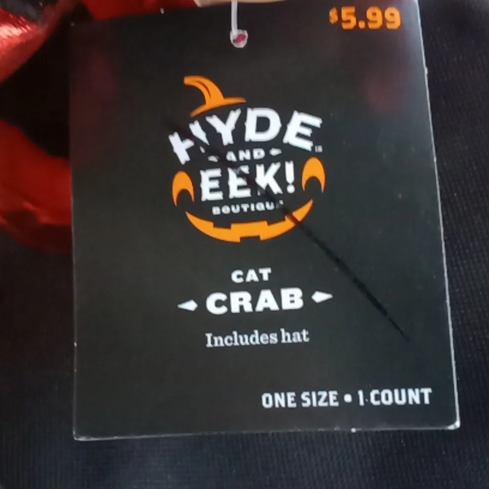 HYDE & EEK Cat Crab Hat Kitty Halloween Hat Cat Crabby Hat Costume